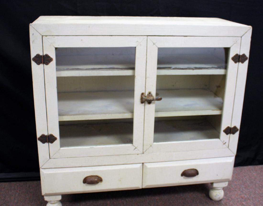 Country Pine Painted Pie Safe (1 of 4)