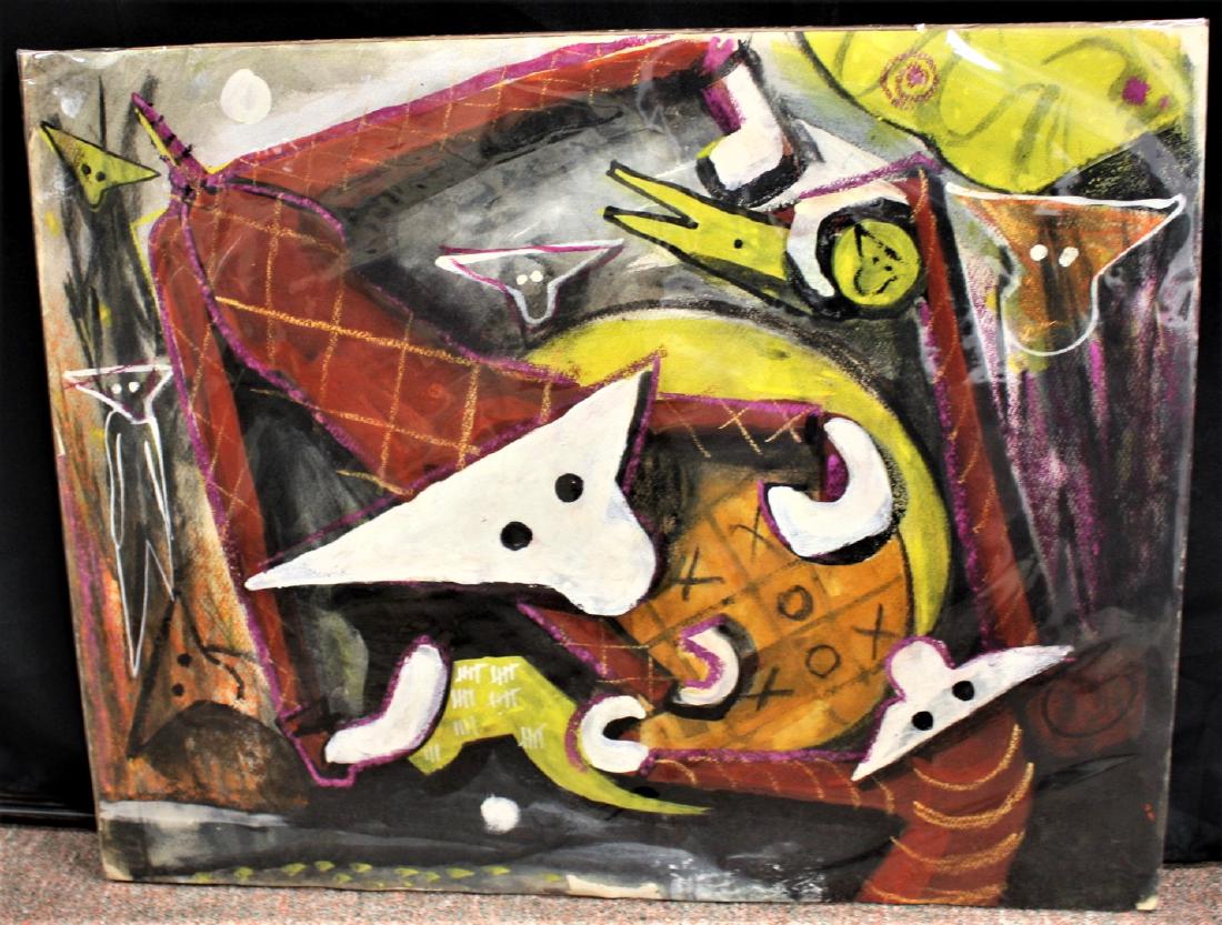 20thC. Modernist Watercolor - Abstract Composition (1 of 3)