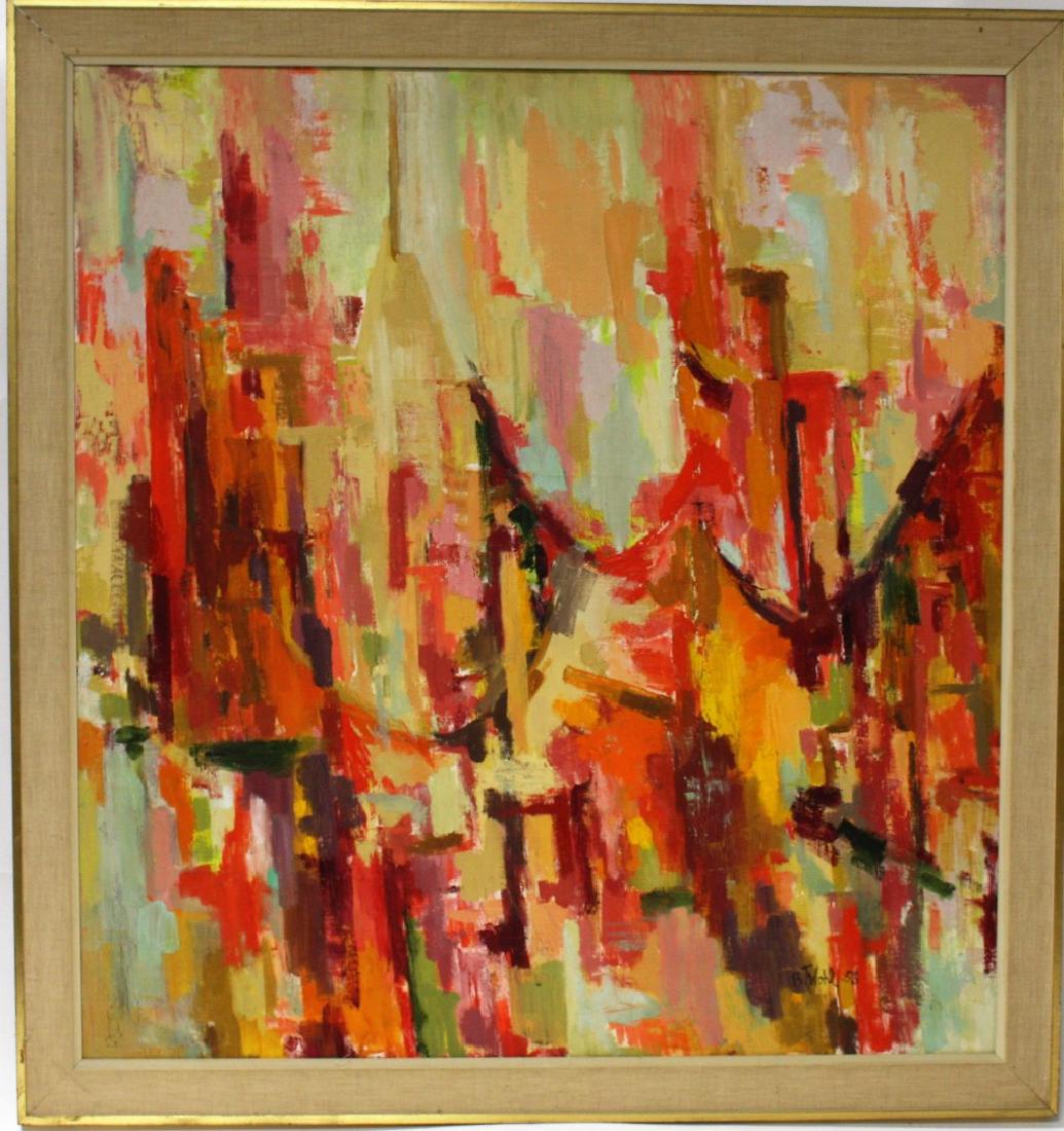 B.T. Wohl; 20thC. Modernist Oil Painting Signed (1 of 5)