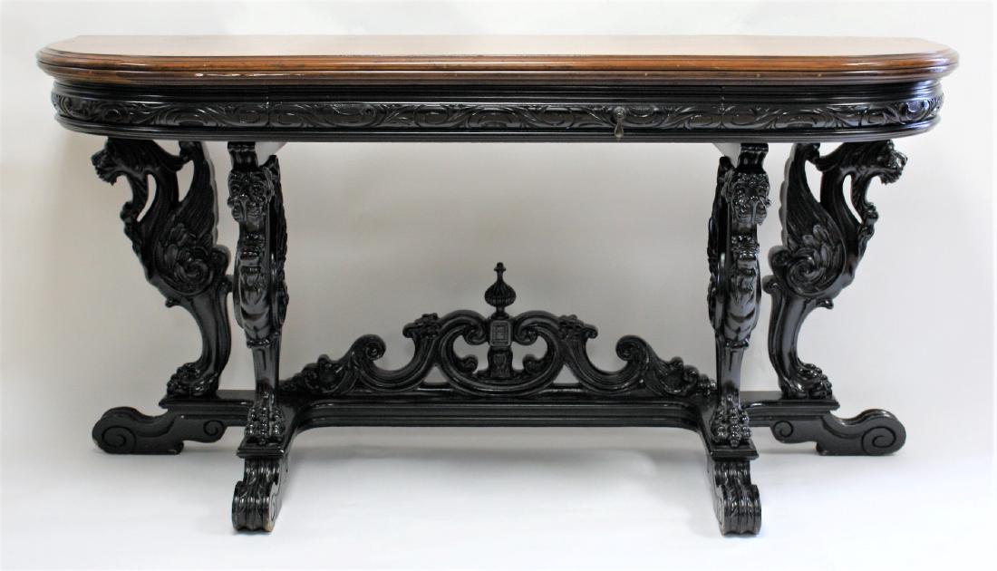 Victorian Heavliy Carved Console Table (1 of 4)