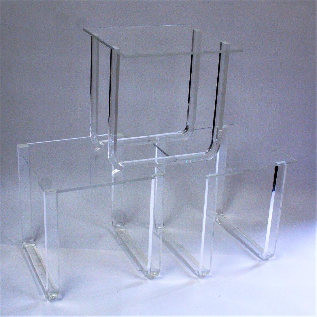 Three(3) Modern Lucite Stands (1 of 3)