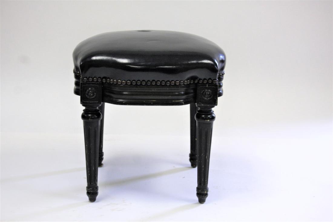 Leather Upholstered Foot Stool (1 of 4)