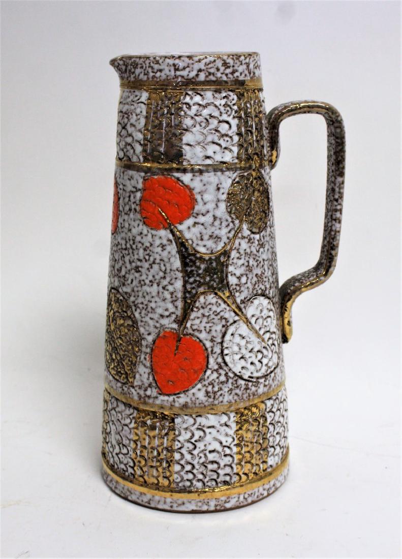 Italian Mid Century Glazed Pottery Pitcher (1 of 5)