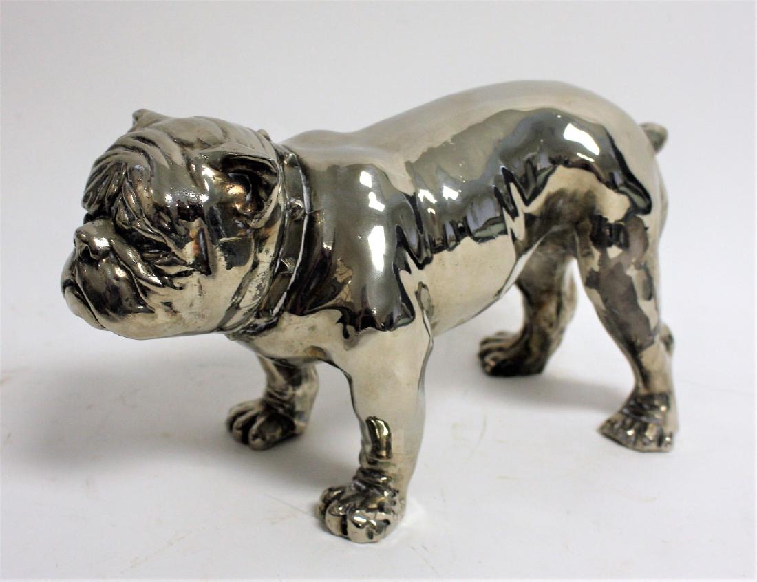 Silverplated Figure of a Bull Dog (1 of 4)