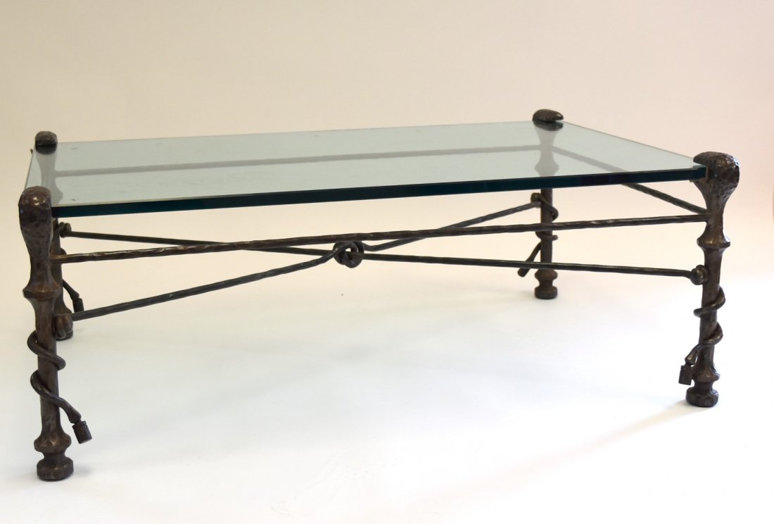 Diego Giacometti(after); 20thC. Modernist Bronze Table (1 of 8)