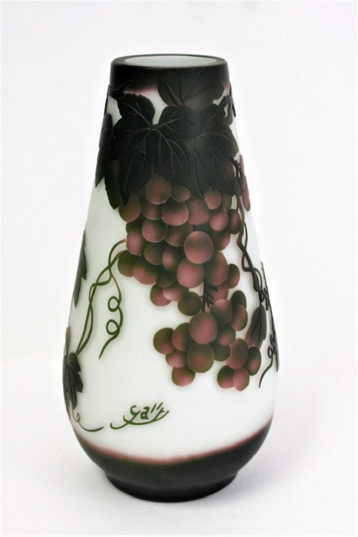 French Cameo Glass Vase Signed (1 of 5)