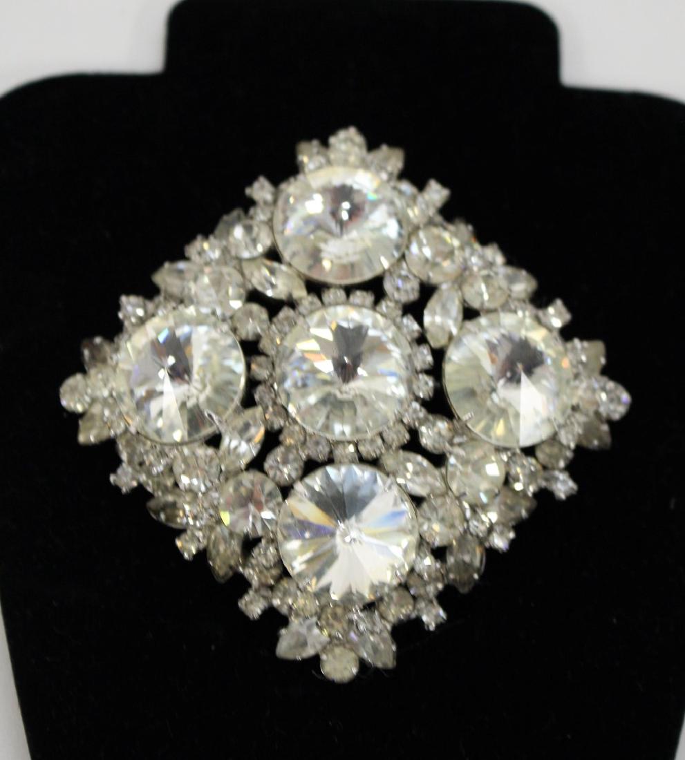 Vintage Costume Chunky Rhinestone Brooch (1 of 4)