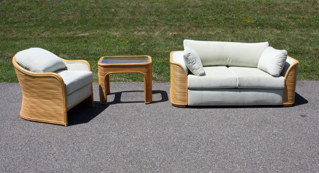 Three(3) Piece Mid Century Rattan Set (1 of 7)