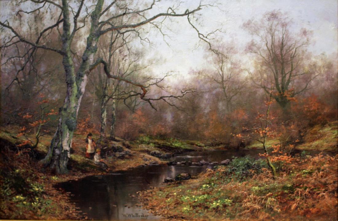 19thC. American School; Oil - The Fishing Hole (1 of 8)