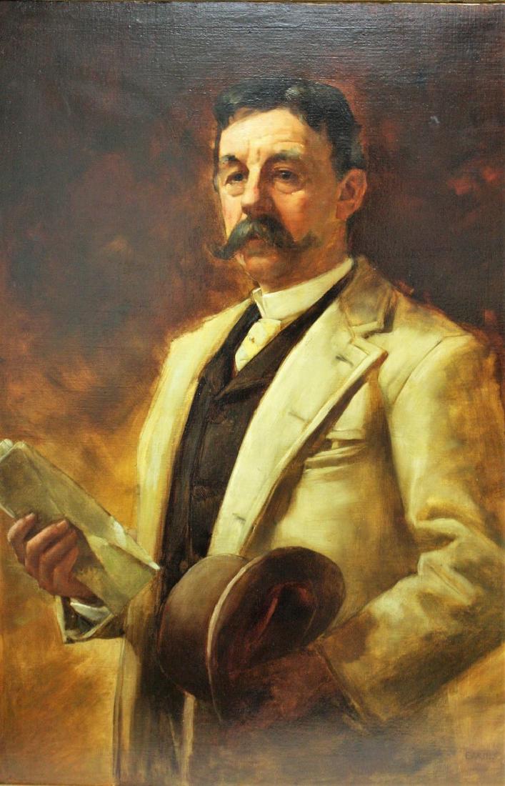 Thomas Eakins(attributed to); Oil Portrait Signed: Oil on canvas. Portrait of a Gentleman. Attributed to Thomas Eakins. Signed l.r.; 40.5in. X 27in.