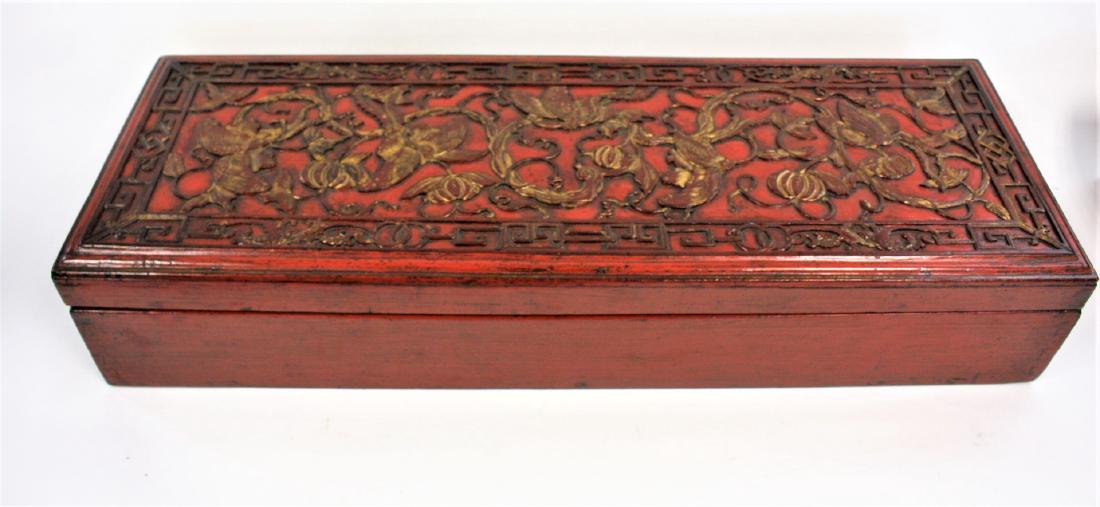 Early Chinese Lacquered Wood Scroll Box (1 of 7)