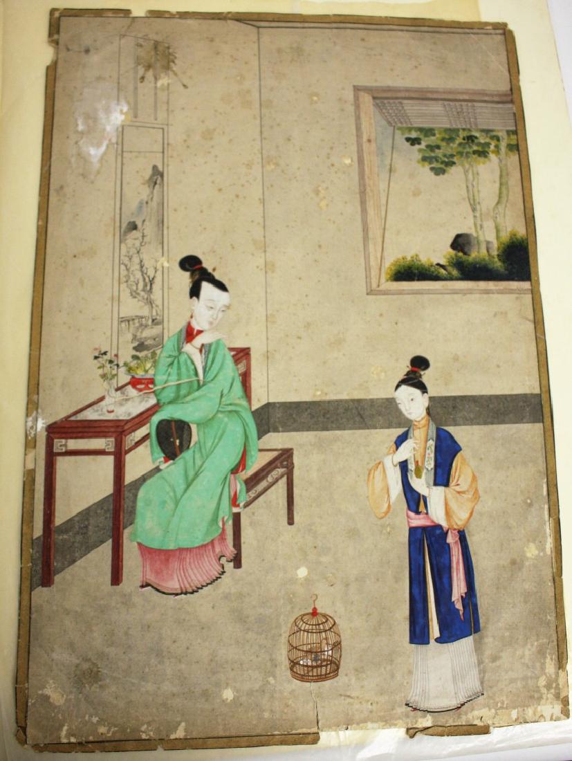 Early Japanese Watercolor - Interior Scene (1 of 8)