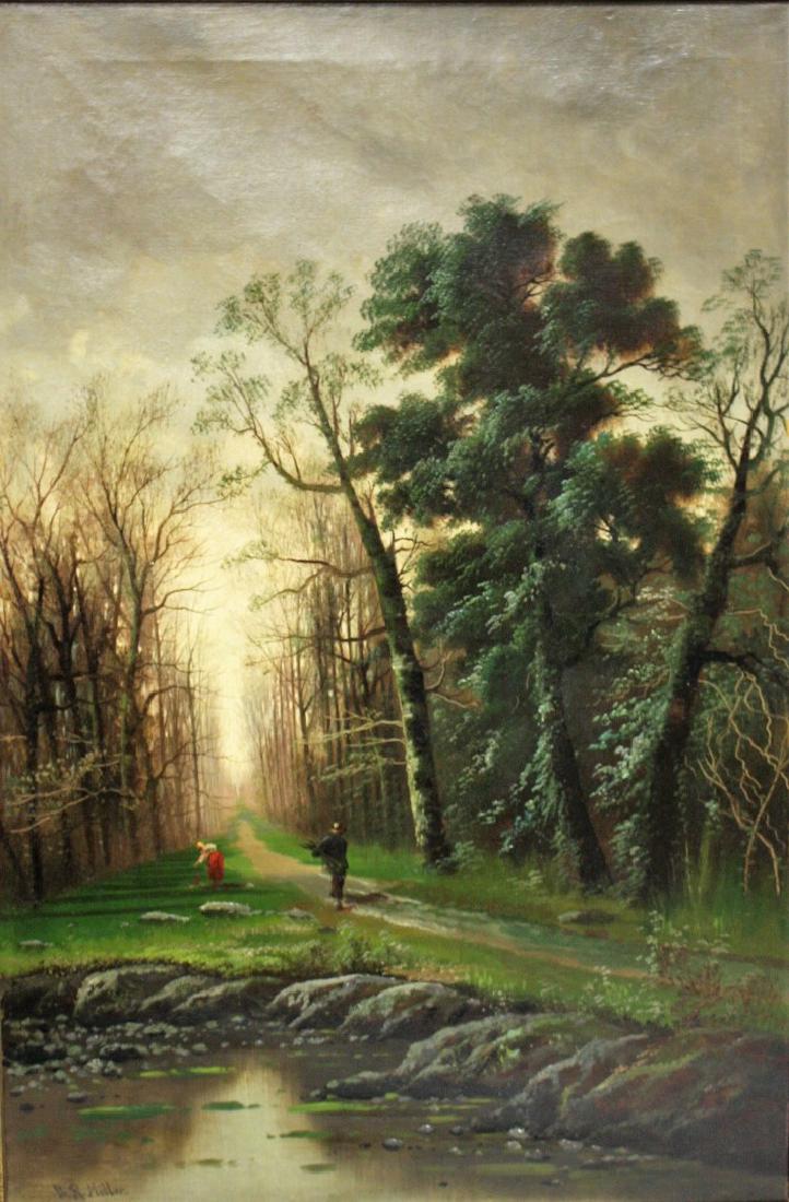 William Rickaby Miller; American Oil - Forest Path (1 of 6)