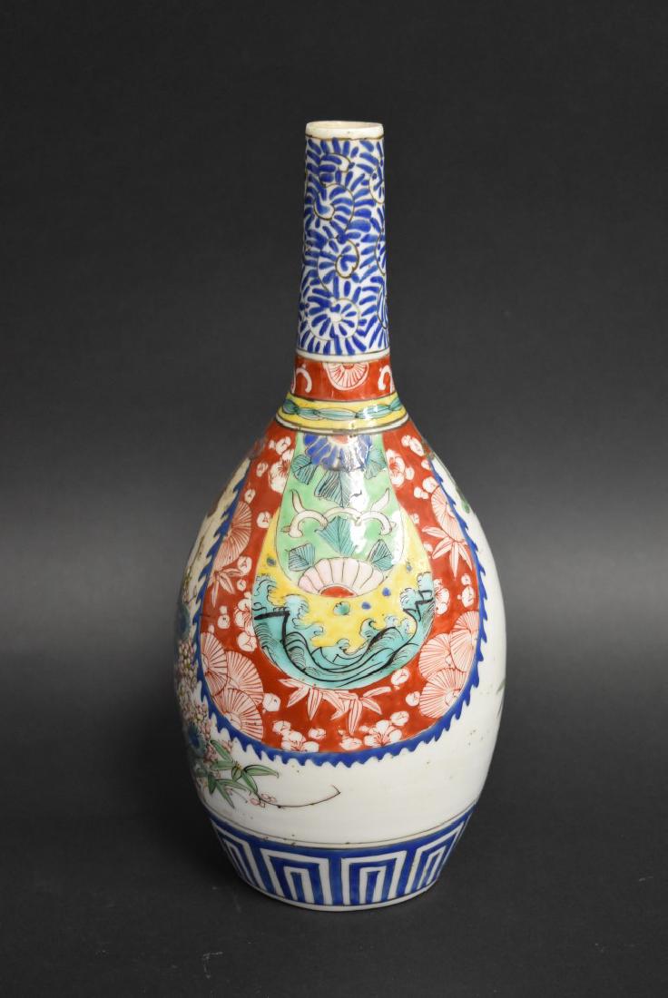 19thC. Japanese Enameled Porcelain Vase (1 of 6)
