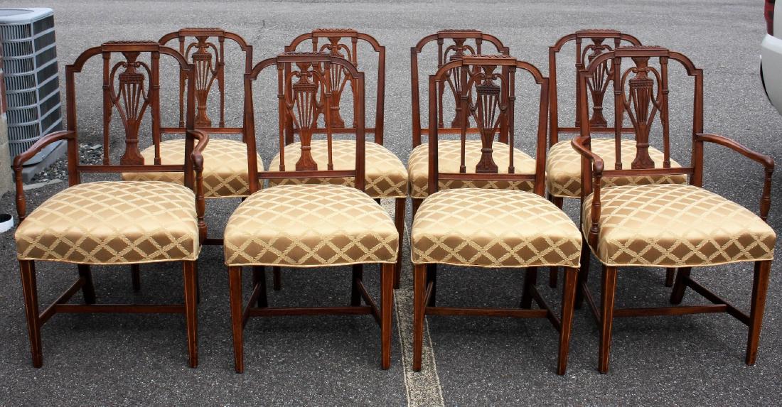 Set of Eight(8) Georgian Style Mahogany Dining Chairs (1 of 6)