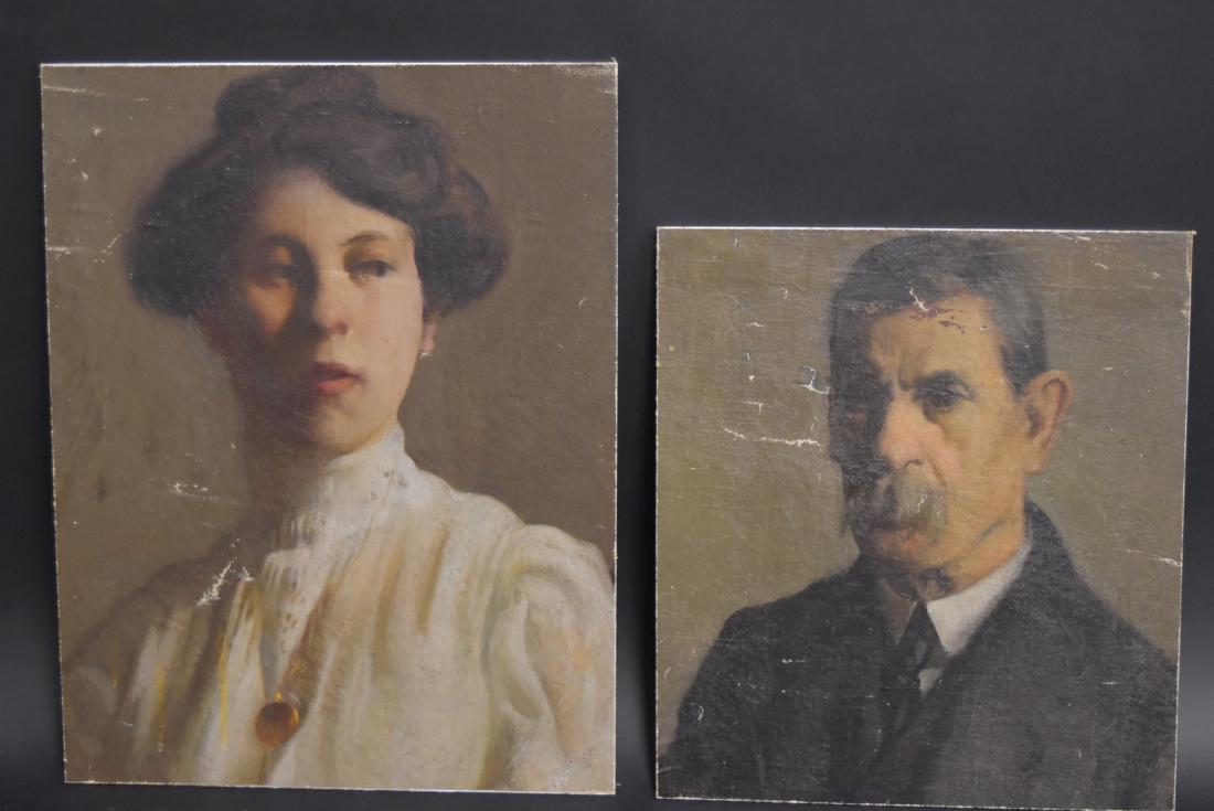 Thomas Eakins(after); Two(2) Oil Portrait Sketches (1 of 5)