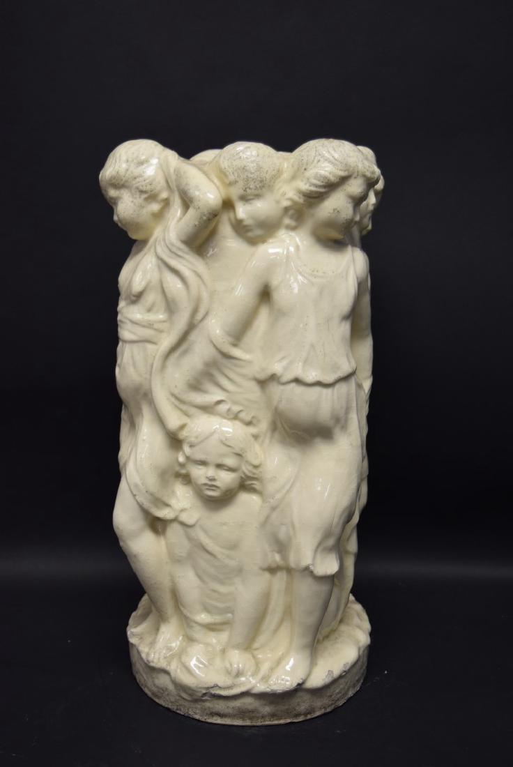 20thC. Continental Glazed Pottery Figural Vase (1 of 6)