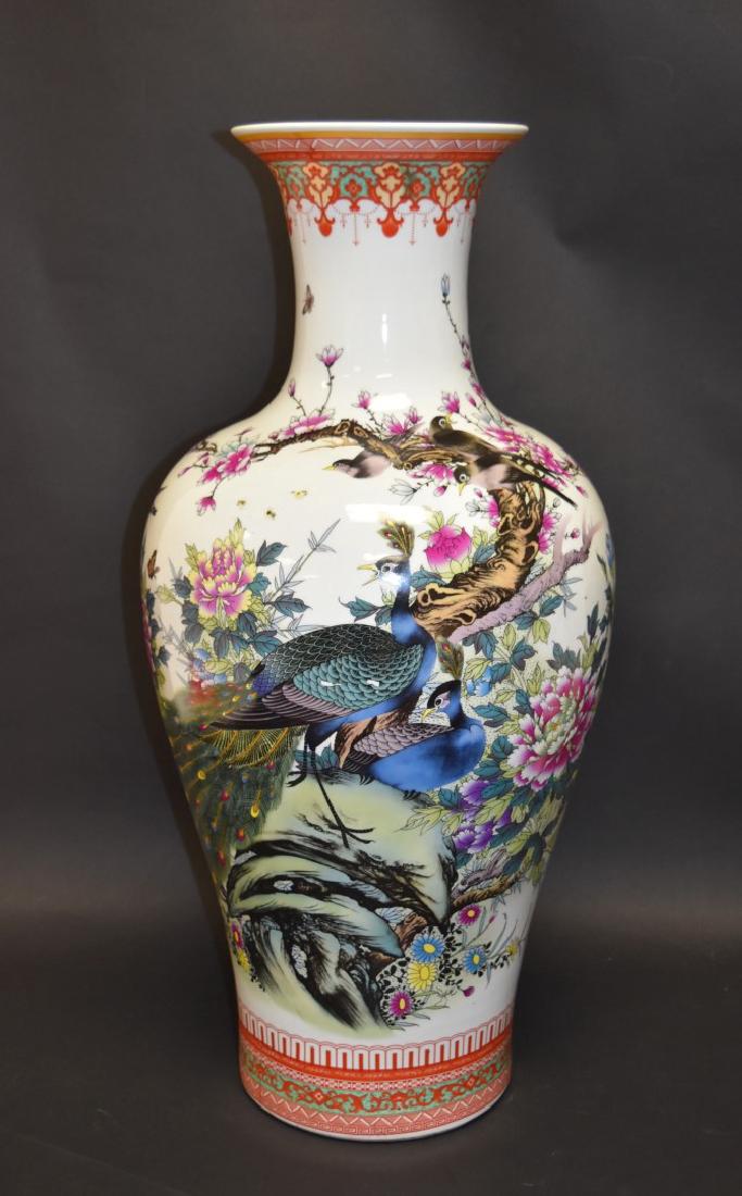 Chinese Famille Rose Porcelain Temple Vase (1 of 9)