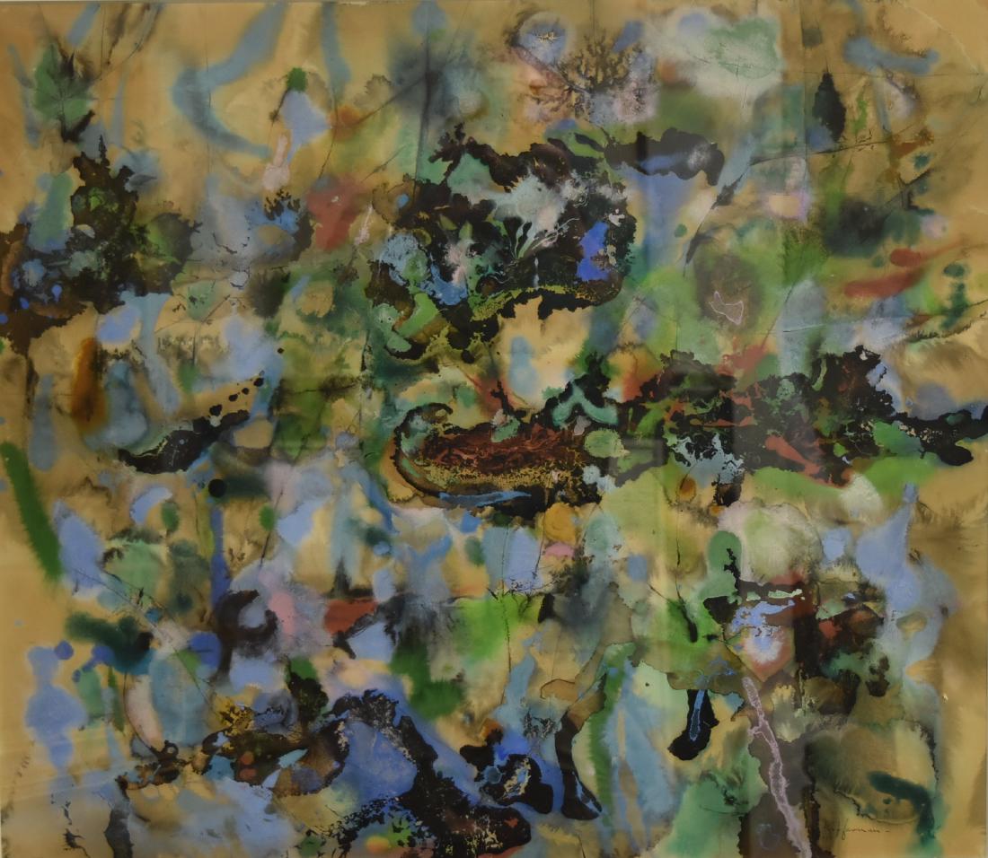 Lawrence Kupferman; 20thC. Modernist Mixed Media Signed (1 of 5)