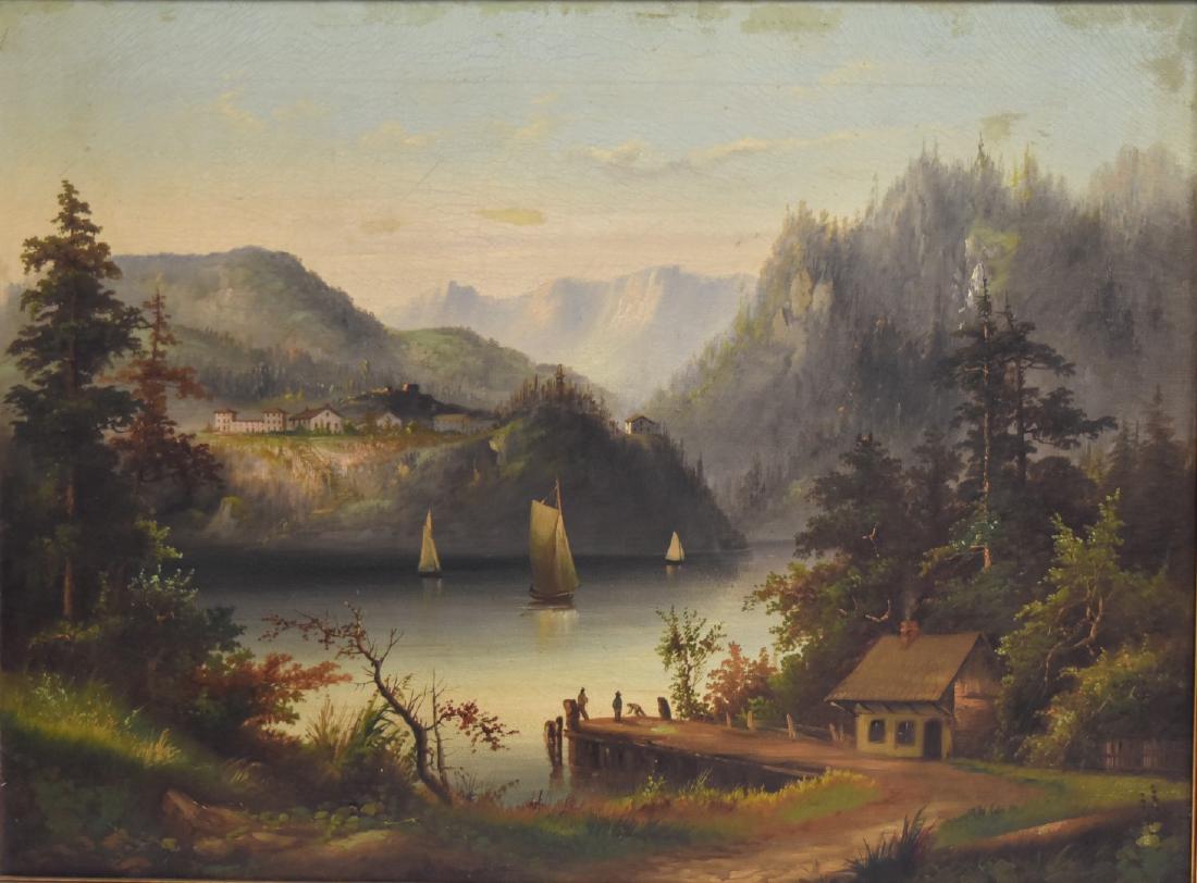 Victor De Grailly(attributed to); 19thC. Oil - On Lake (1 of 6)