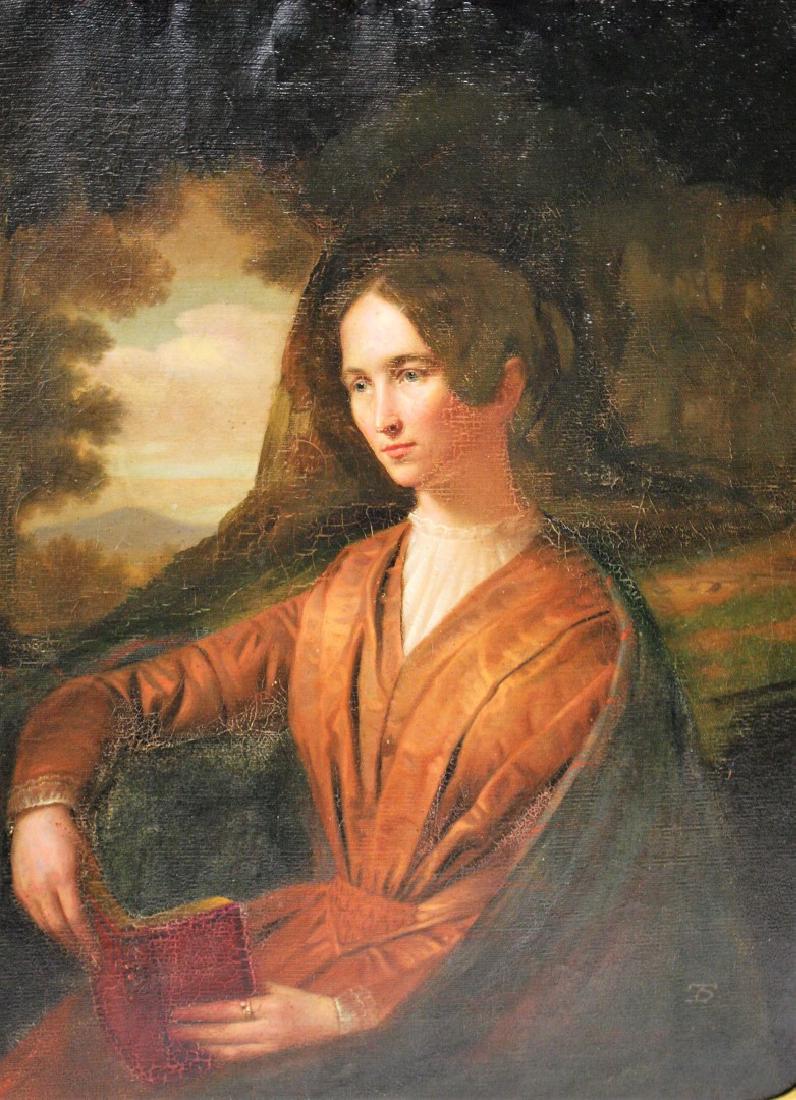 19thC. American School; Oil Portrait of a Woman (1 of 7)