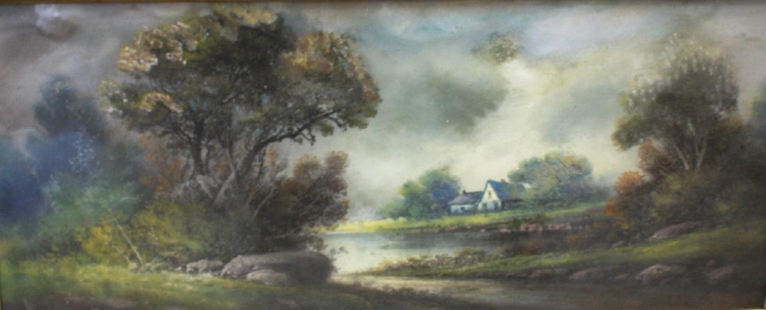 Phillips; American Pastel - Cottage in a Landscape (1 of 7)