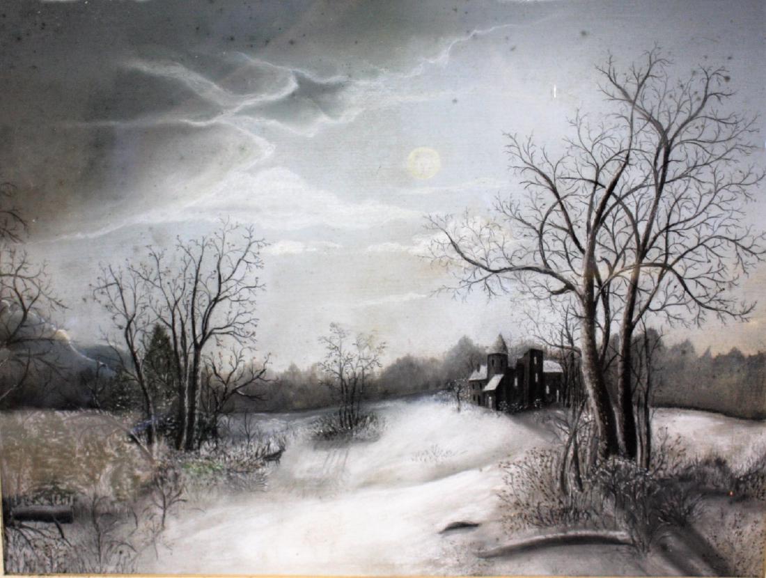 19thC. Primitive American Chalk Drawing (1 of 5)