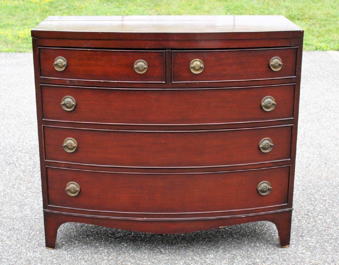 Sheraton Style Mahogany Bow Front Chest (1 of 6)