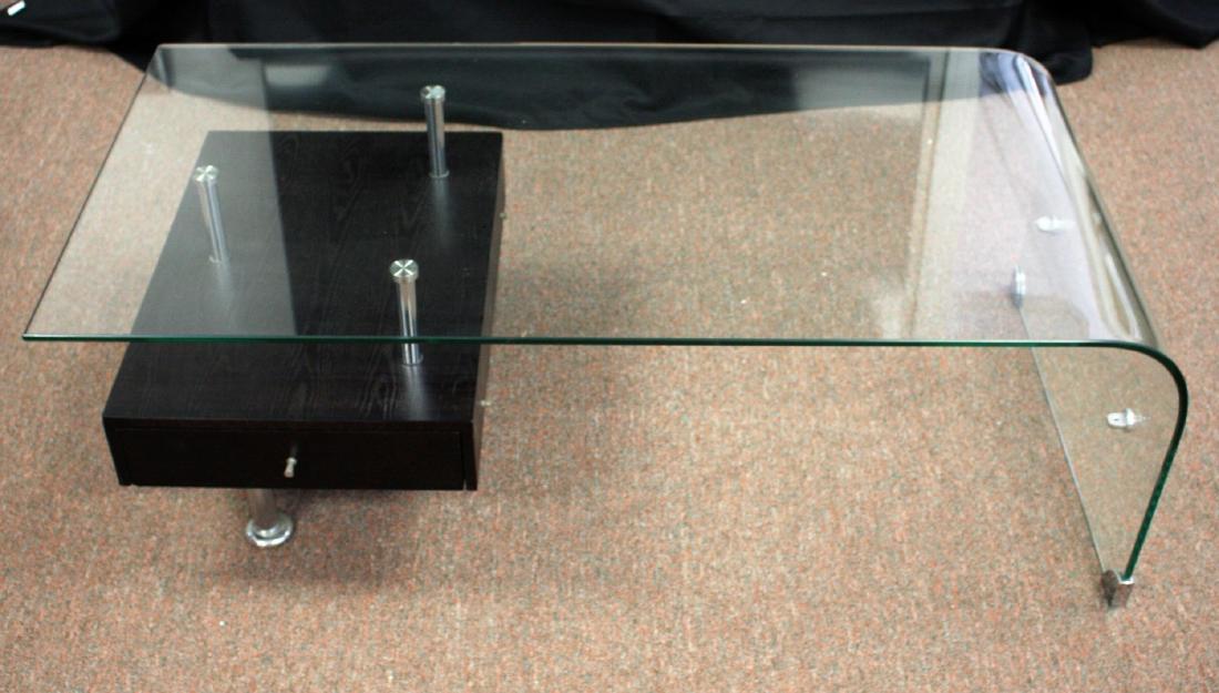Italian Modern Curved Glass Coffee Table (1 of 8)