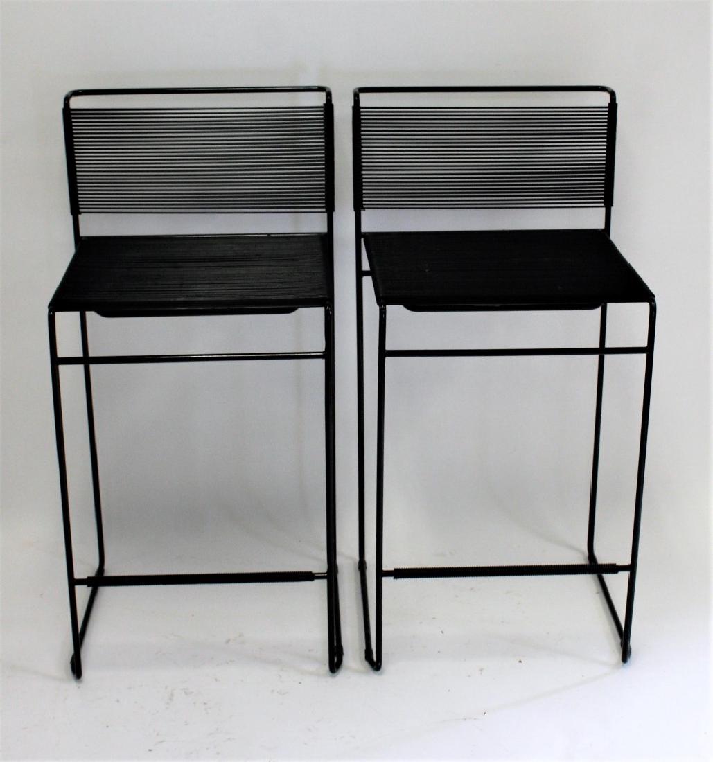 Pair of Italian Modern Metal Bar Stools (1 of 4)