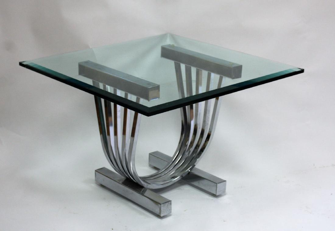 Art Deco Style Chrome and Glass Table (1 of 5)