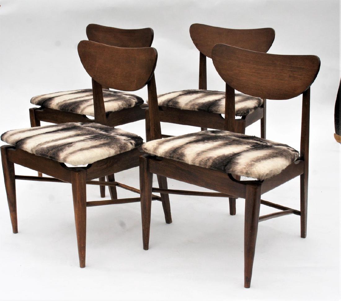 Set of Four(4) Danish Modern Walnut Dining Chairs (1 of 6)