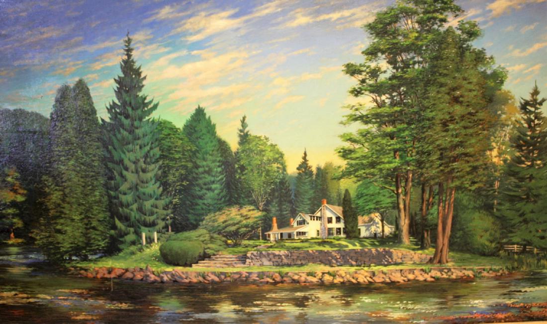 20thC. American School; Oil - Thornwood Estate Signed (1 of 6)