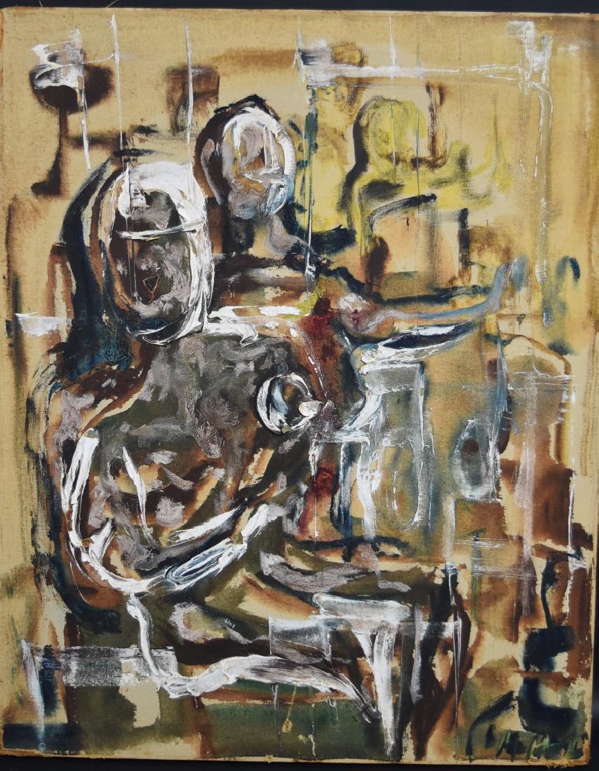 Tom McHugh; Mid Century Modernist Oil Signed (1 of 4)