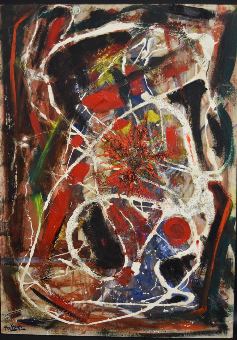 Tom McHugh; Mid Century Modernist Oil Signed (1 of 4)