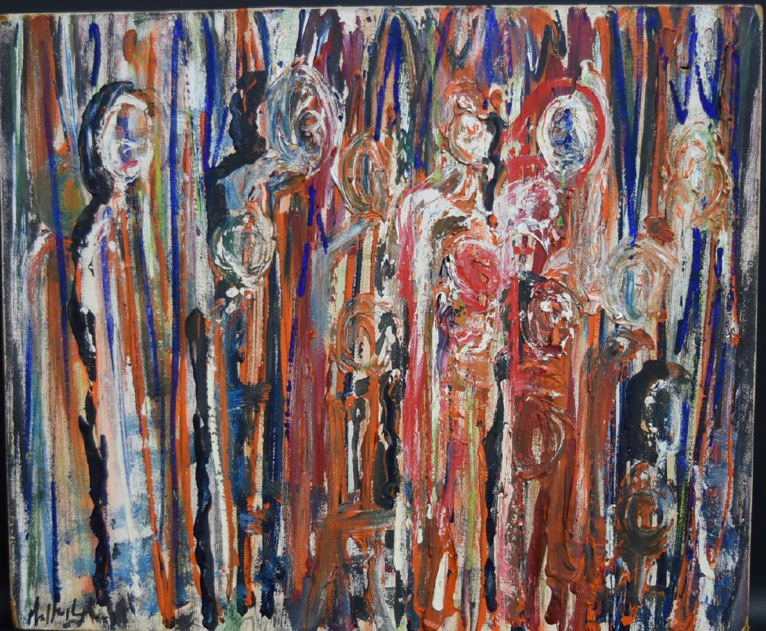 Tom McHugh; Mid Century Modernist Oil Signed (1 of 4)