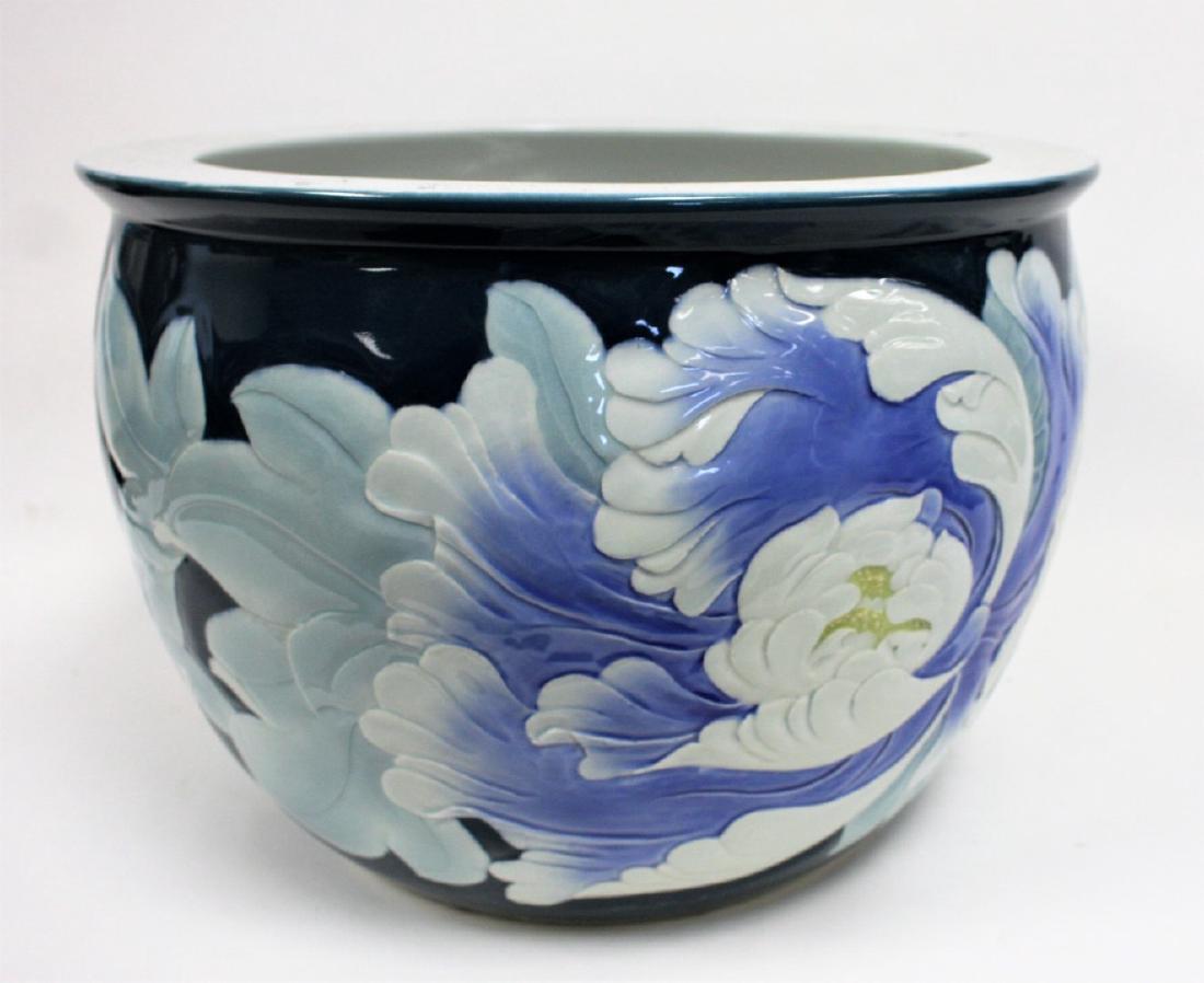 Chinese Cobalt Porcelain Planter (1 of 4)