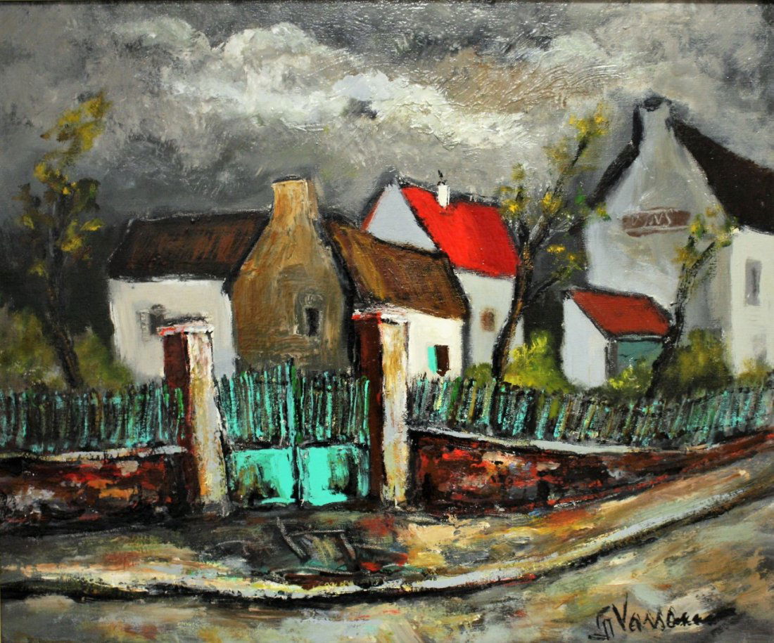 G. Vassoner; 20thC. French Oil - Village Scene Signed (1 of 5)