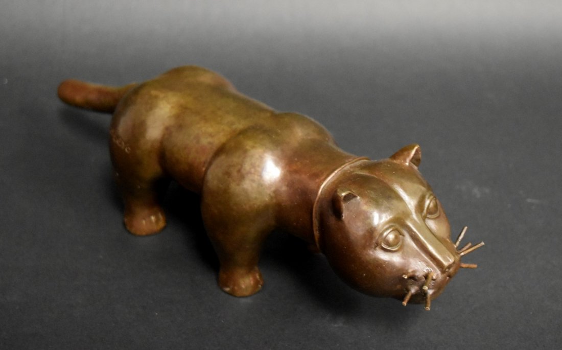 Fernando Botero(after); Latin American Bronze Cat (1 of 5)