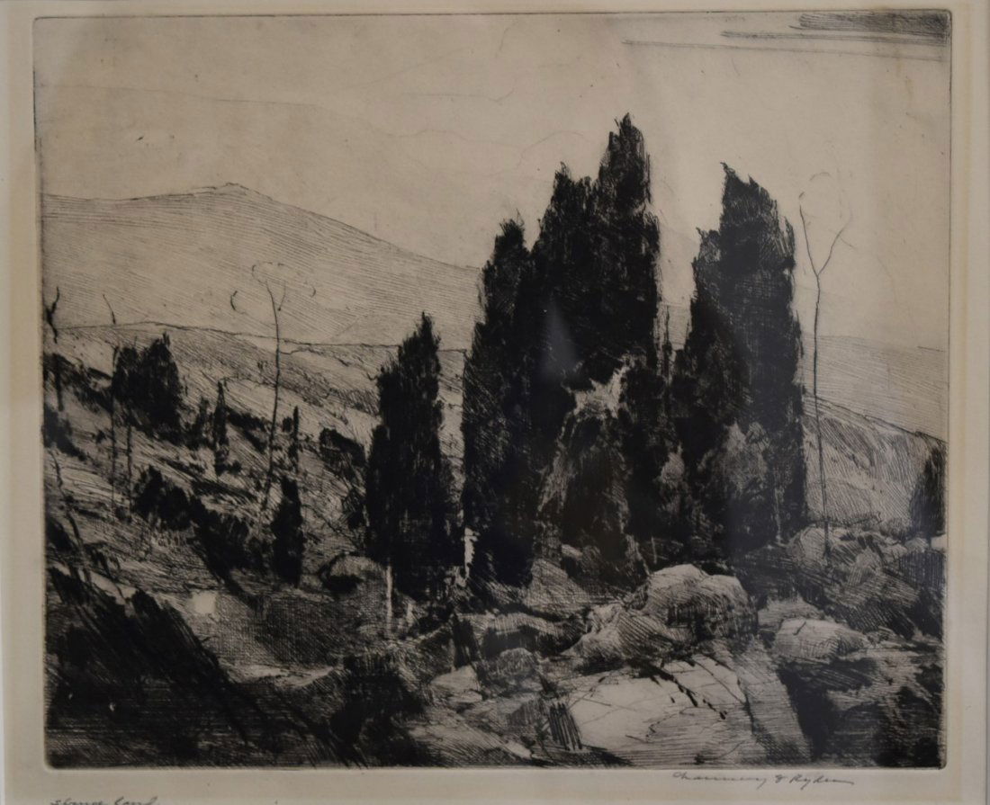 Chauncey Foster Ryder; American Etching Signed (1 of 7)