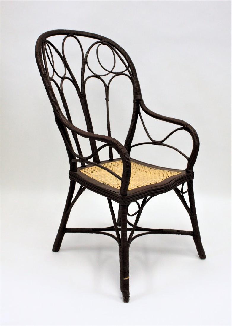 Victorian Wicker and Rattan Arm Chair (1 of 3)