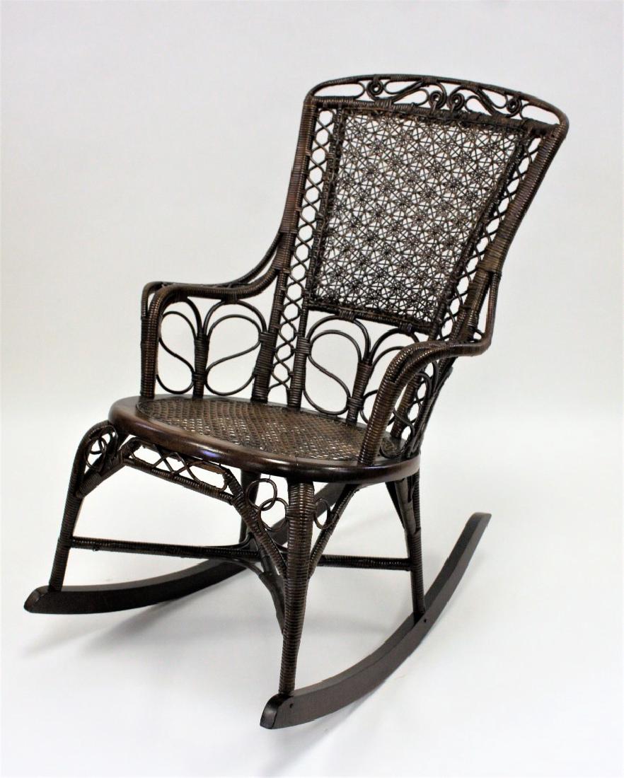 Victorian Star Cane Back Rocker (1 of 3)