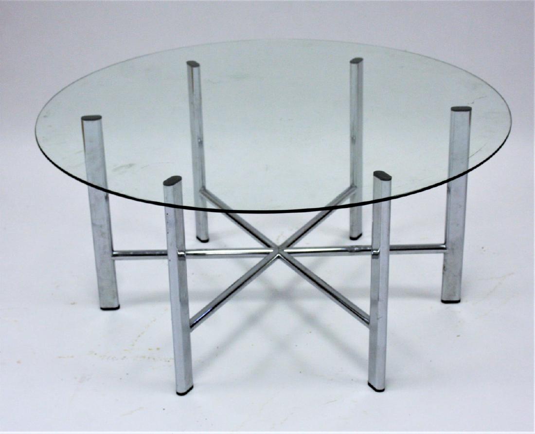 Mid Century Chrome and Glass Table (1 of 3)