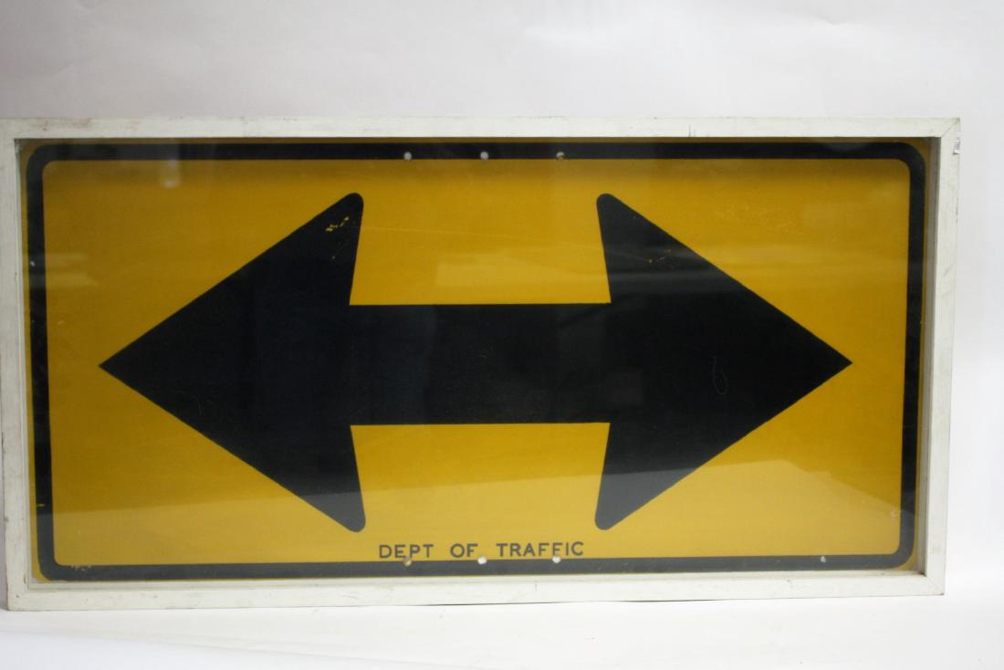Dept. of Traffic Metal Arrows Sign (1 of 3)
