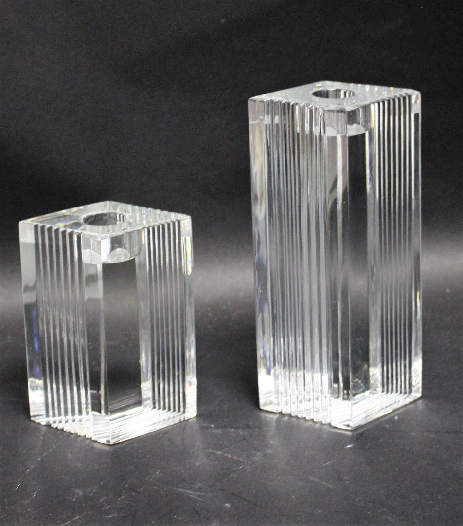 Two(2) Tiffany & Co. Crystal Candlesticks (1 of 5)