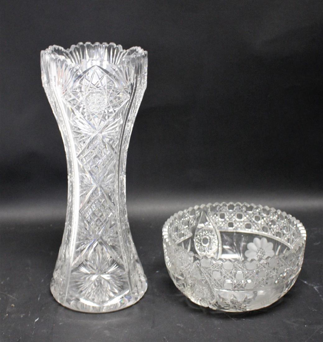 Two(2) American Brilliant Cut Glass Items (1 of 3)