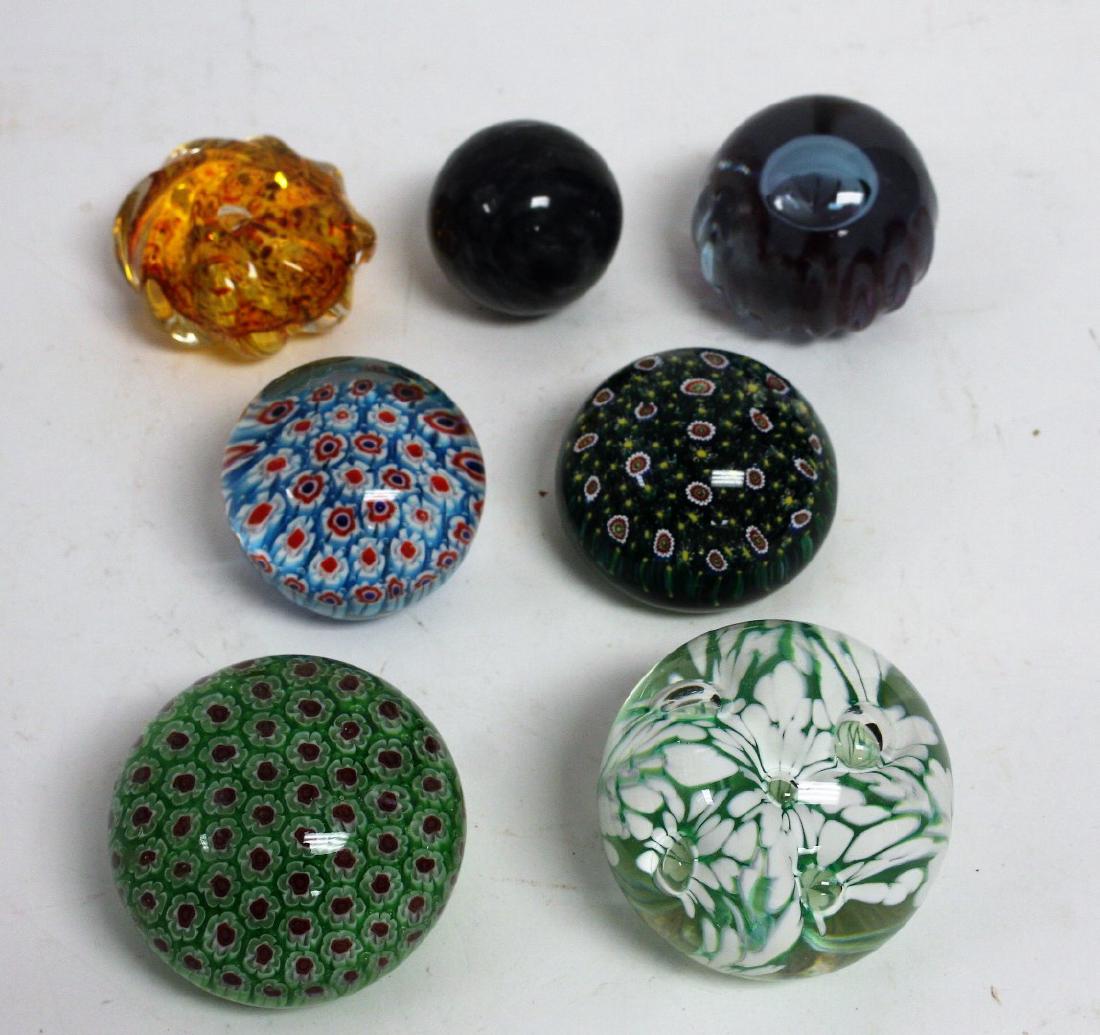 Seven(7) Miscellaneous Art Glass Paperweights (1 of 3)