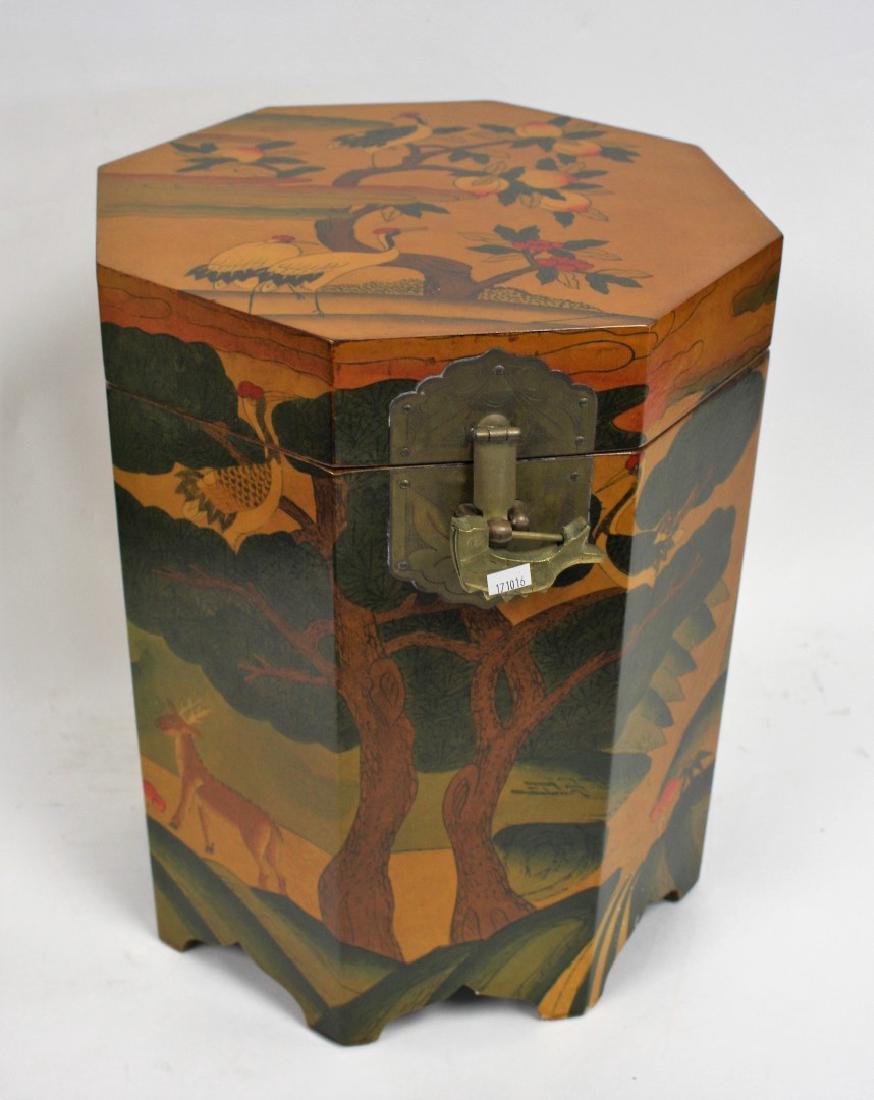 Chinese Octagonal Lacquered Box (1 of 7)