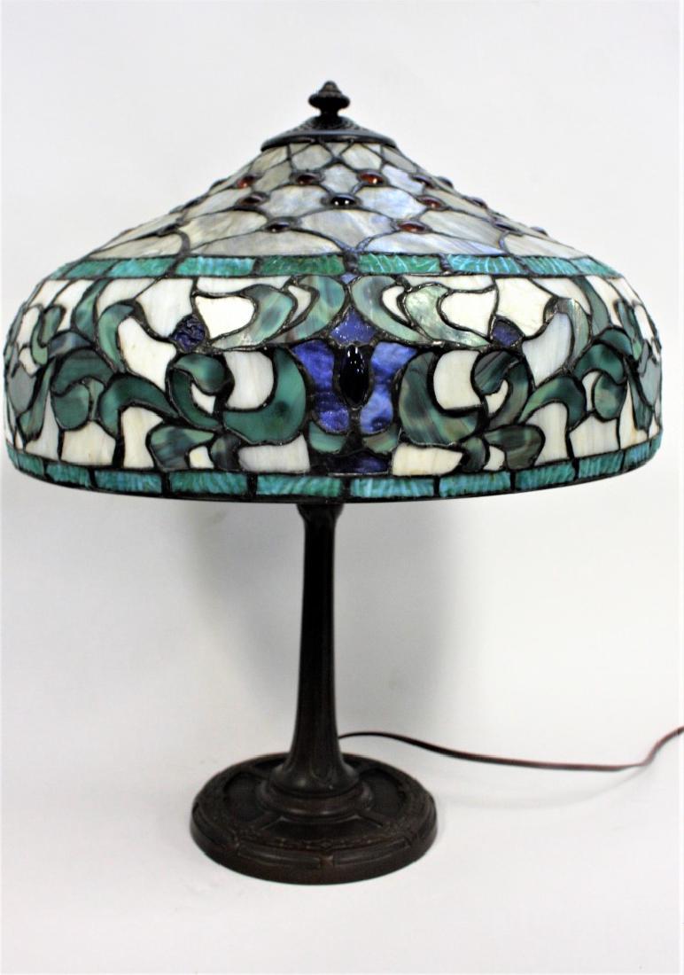 Victorian Leaded Glass Table Lamp (1 of 6)