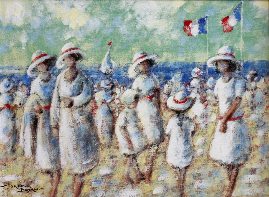 Joanna Bryan; 20thC. Oil Beach Scene Signed (1 of 6)